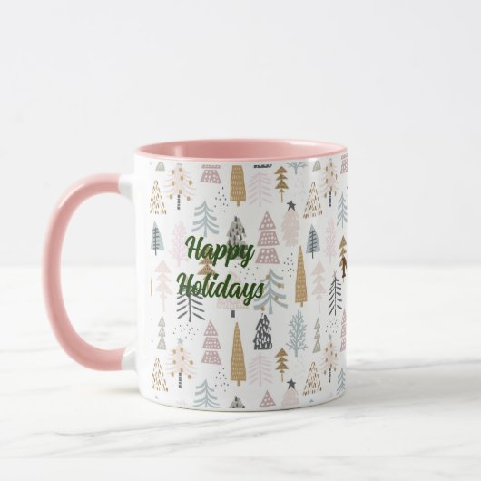 Name auf Happy Holidays Winter Trees 11oz. Combo Tasse (Links)