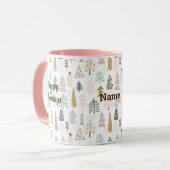 Name auf Happy Holidays Winter Trees 11oz. Combo Tasse (Vorderseite Links)