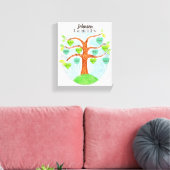 Name auf Herz-Familie Tree Personalisierte Leinwan Leinwanddruck (Insitu (Wohnzimmer))