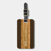 Name auf Holzkörner aussehen / Flugreise Gepäckanhänger (Vorderseite vertikal)