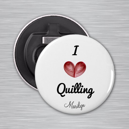 Name auf (I heart) Your_Word Magnet Flaschenöffner