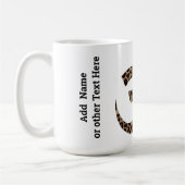 Name auf Leopard Print Om Symbol 15oz Kaffeemaschi Kaffeetasse (Links)
