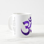 Name auf Lila Space Om Symbol 11oz Kaffeemaschine  Kaffeetasse (Vorderseite Links)