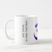 Name auf Lila Space Om Symbol 11oz Kaffeemaschine  Kaffeetasse (Links)