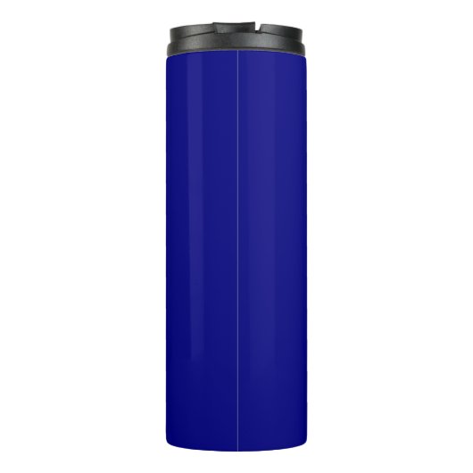 Name auf Navy Blue Matching Design 12oz Thermosbecher (Rückseite)
