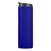 Name auf Navy Blue Matching Design 12oz Thermosbecher (Nach rechts gedreht)