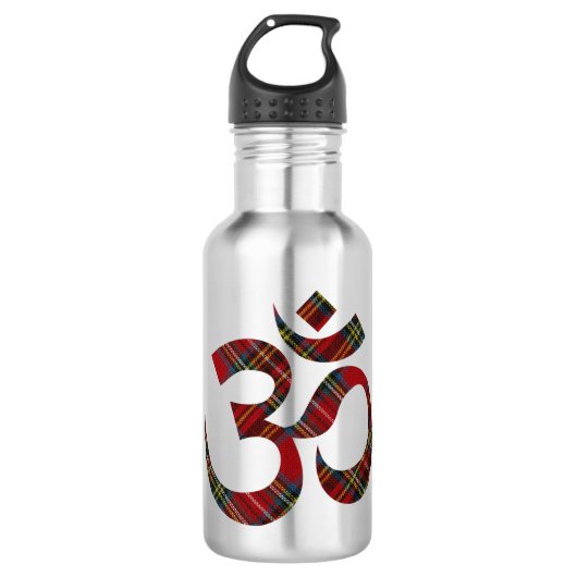 Name auf Om Symbol 18oz Edelstahlflasche (Vorderseite)