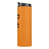 Name auf Orange Matching Design 12oz Thermosbecher (Nach rechts gedreht)