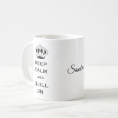 Name auf Quilling Behalt Calm 11oz Classic Tasse (Vorderseite Links)