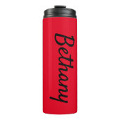 Name auf Red Matching Design 12oz Thermosbecher (Vorderseite)