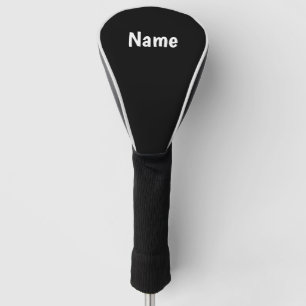 Name auf schwarzem Hintergrund Golf Headcover