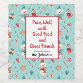 Name auf Snowman-Süßigkeiten Set von (6) Weinetikett (Einzelnes Label)