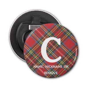 Name auf Stewart Tartan Kariert Print 2.25" Magnet Flaschenöffner