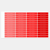 Name auf Tomato Red Adhesive Etiketten (Blatt)