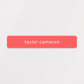 Name auf Tomato Red Adhesive Etiketten (Design 2)