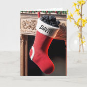 Name auf Weihnachtsbaum mit Kohle ausgefüllt Karte (Gelbe Blume)