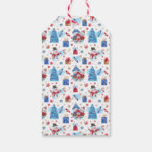 Name auf Whimsical Retro Snowman Winter Geschenket Geschenkanhänger (Rückseite)