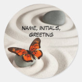 Name auf Zen Garden, 1,5" Round Stickers (Vorderseite)