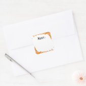 Name-Aufkleber für Bulletin-Karten Quadratischer Aufkleber (Umschlag)