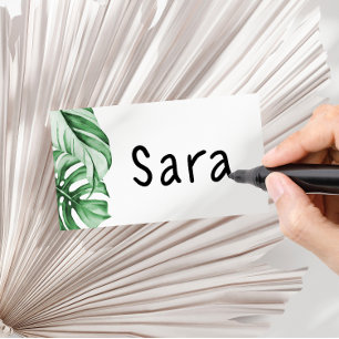 Name-Aufkleber für tropische Ereignisse oder Party Rechteckiger Aufkleber