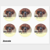 Name-Aufkleber hinzufügen Runder Aufkleber (Blatt)