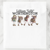 NAME-Aufkleber Rechteckiger Aufkleber (Tasche)