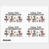 NAME-Aufkleber Rechteckiger Aufkleber (Blatt)