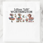 NAME-Aufkleber Rechteckiger Aufkleber (Tasche)