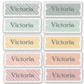 Name Aufkleber Set mehrfarbig (Vorderseite)