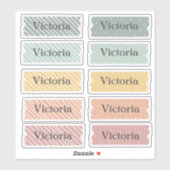 Name Aufkleber Set mehrfarbig (Blatt)