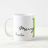 Name, August Peridot Birthstone | Frohe Weihnachte Kaffeetasse (Links)