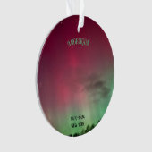 Name Aurora Borealis Datum Akryler Ornament (Vorderseite)