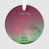 Name Aurora Borealis Datum Akryler Ornament (Vorderseite)