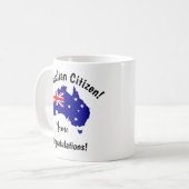 NAME Australische Staatsbürgerschaft Herzlichen Gl Kaffeetasse (Vorderseite Links)