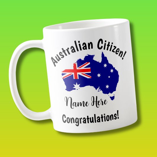 NAME Australische Staatsbürgerschaft Herzlichen Gl Kaffeetasse