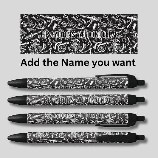 Name, Auto Autoteile, Mechanikfirma hinzufügen Kugelschreiber