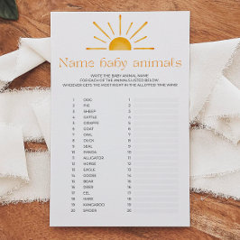 Name Baby Animals Baby Showspiel