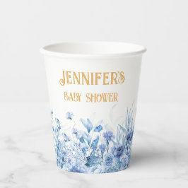 Name, Babydusche, Extra-Text, Blumenstrauß 8oz Pappbecher