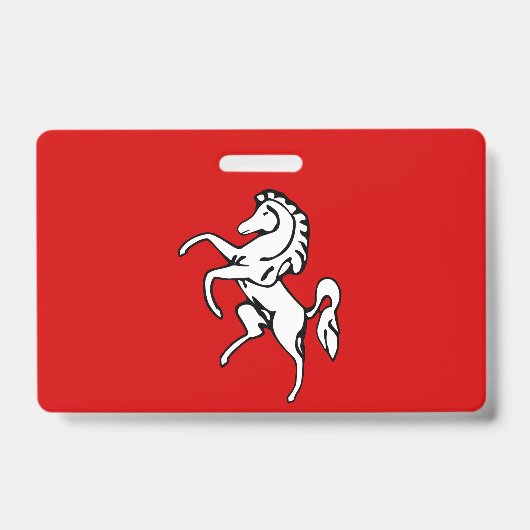 Name Badge with flag of Kent county, England Ausweis (Front)