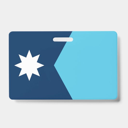 Name Badge with flag of Minnesota, USA Ausweis (Front)