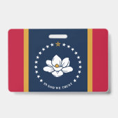 Name Badge with flag of Mississippi, USA Ausweis (Back)
