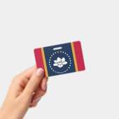 Name Badge with flag of Mississippi, USA Ausweis (Handheld)