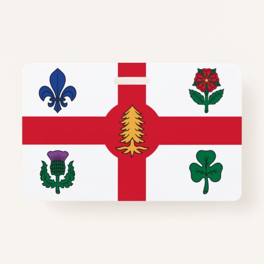 Name Badge with flag of Montreal Ausweis (Vorderseite)