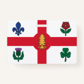 Name Badge with flag of Montreal Ausweis (Rückseite)