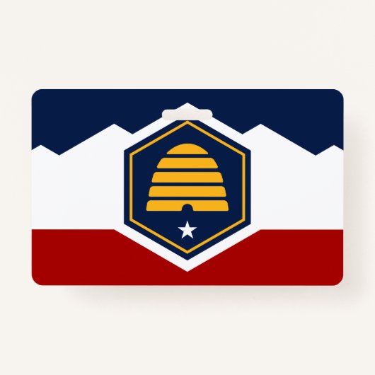 Name Badge with flag of Utah, USA Ausweis (Vorderseite)
