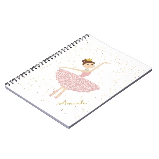 Name Ballerina Notizblock (Linke Seite)