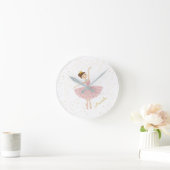 name ballerina personalize round clock runde wanduhr (Zuhause)