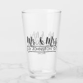 Name Banner Mr & Mrs ID668 Glas (Rückseite)