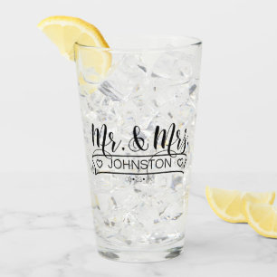 Name Banner Mr & Mrs ID668 Glas