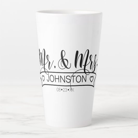 Name Banner Mr & Mrs ID668 Milchtasse (Vorderseite)